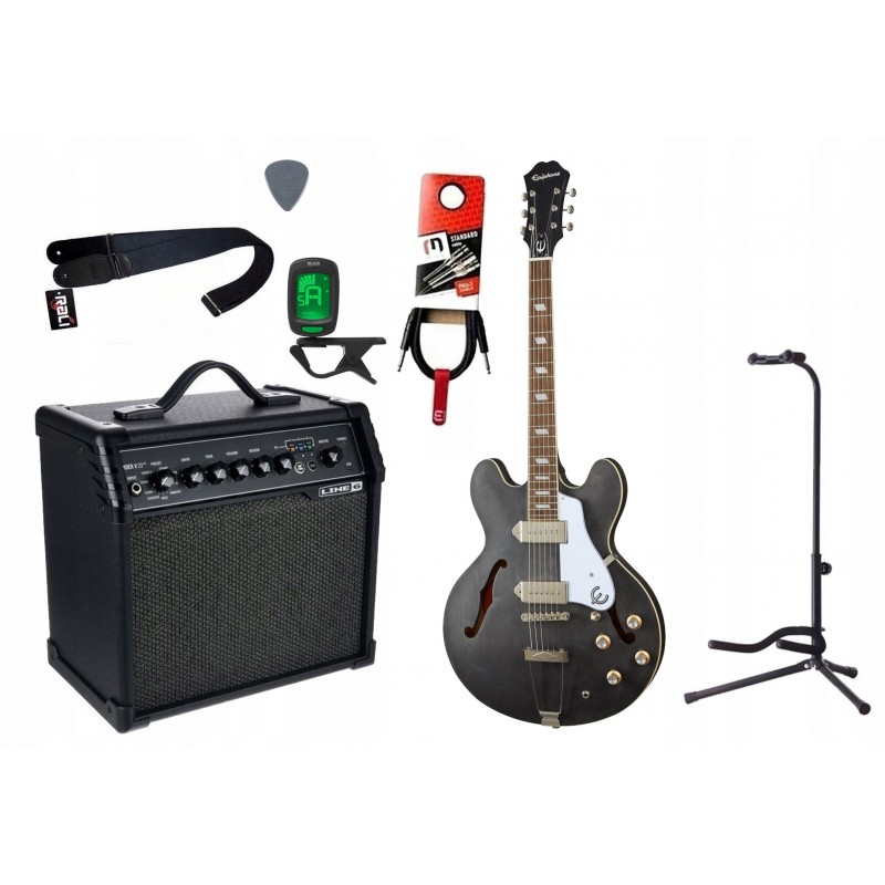 Gitara elektryczna + wzmacniacz 20W - zestaw 1484 Gitara elektryczna + wzmacniacz 20W - zestaw 1484