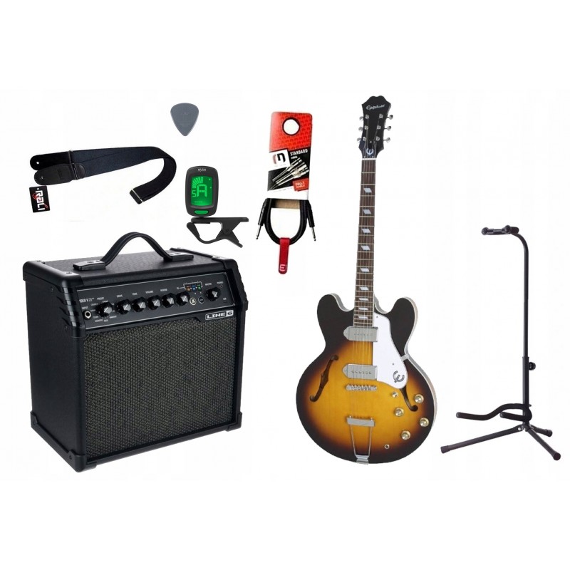 Gitara elektryczna + wzmacniacz 20W - zestaw 1485 Gitara elektryczna + wzmacniacz 20W - zestaw 1485
