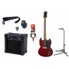 Gitara elektryczna + wzmacniacz 7W - zestaw 1453 Gitara elektryczna + wzmacniacz 7W - zestaw 1453