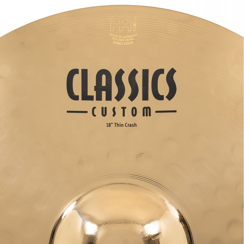 Meinl Cymbals CC18TC-B - Talerz perkusyjny typu Crash 18" Classics Custom Brilliant Thin - 8 - Crash - Meinl Cymbals CC18TC-B - Meinl Cymbals CC18TC-B - Talerz perkusyjny typu Crash 18" Classics Custom Brilliant Thin - 8 - Crash - Meinl Cymbals CC18TC-B -
