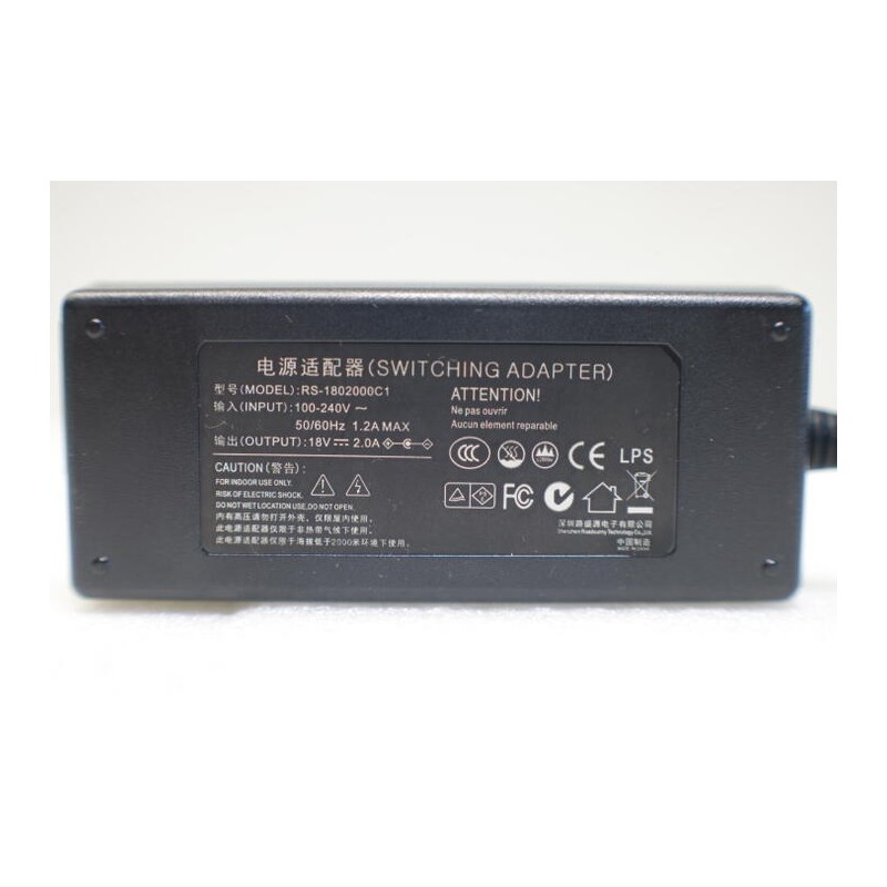Mooer Spare Parts Power Supply for Mooer Hornet 15 Watt Series (18V DC, 2.000 mA, (-) Center, Euro Plug) - 2 Mooer Spare Parts Power Supply for Mooer Hornet 15 Watt Series (18V DC, 2.000 mA, (-) Center, Euro Plug) - 2