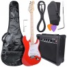 NN EG SET RED zestaw gitarowy gitara elektryczna stratocaster - 1