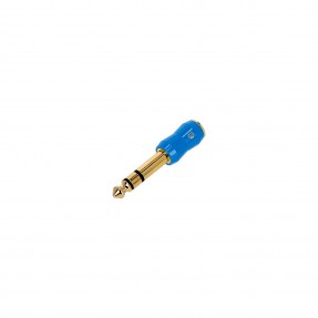 Adam Hall Connectors 4 STAR A MF3 JM3 G BLU LINE - Adapter liniowy mini Jack F 3,5 mm TRS x Jack 6,3 mm TRS