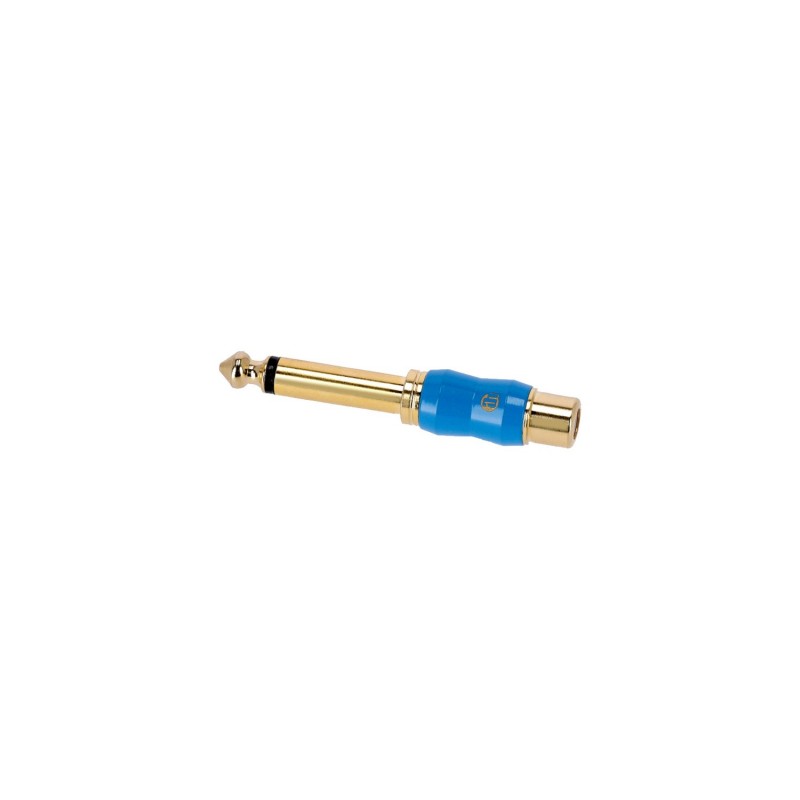 Adam Hall Connectors 4 STAR A RF2 JM2 G BLU LINE - Adapter liniowy RCA F x Jack TS Adam Hall Connectors 4 STAR A RF2 JM2 G BLU LINE - Adapter liniowy RCA F x Jack TS