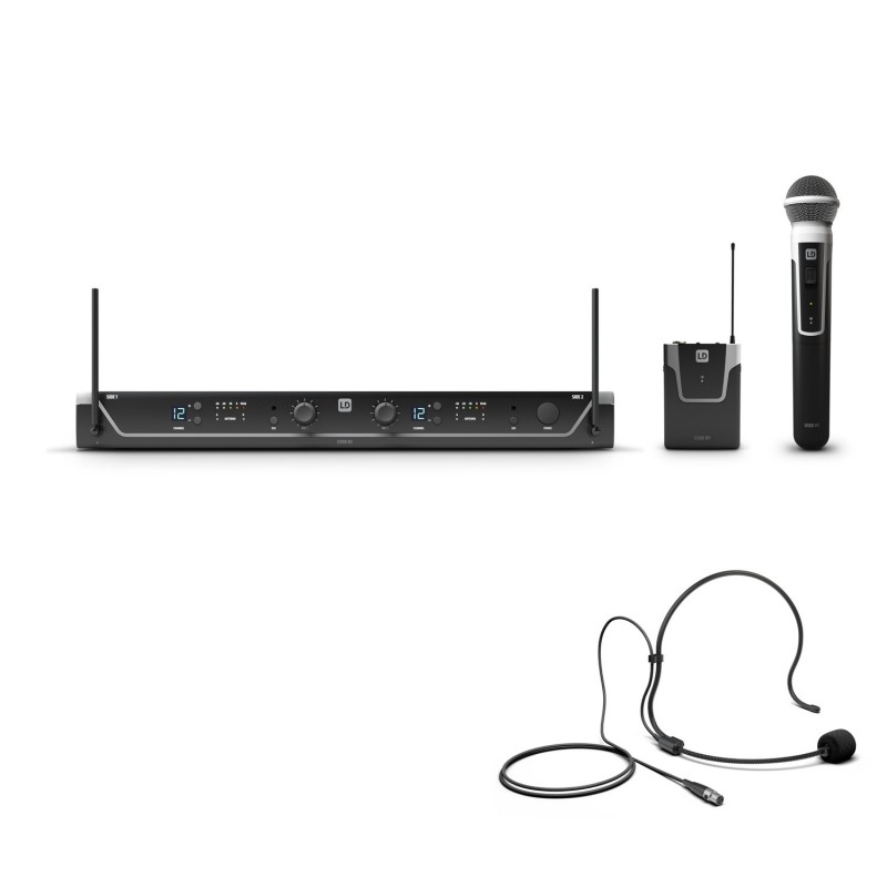 LD Systems U306 HBH 2 - Bezprzewodowy system mikrofonowy z bodypack, zestawem słuchawkowym i dynamicznym mikrofonem ręcznym LD Systems U306 HBH 2 - Bezprzewodowy system mikrofonowy z bodypack, zestawem słuchawkowym i dynamicznym mikrofonem ręcznym
