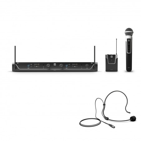 LD Systems U306 HBH 2 - Bezprzewodowy system mikrofonowy z bodypack, zestawem słuchawkowym i dynamicznym mikrofonem ręcznym
