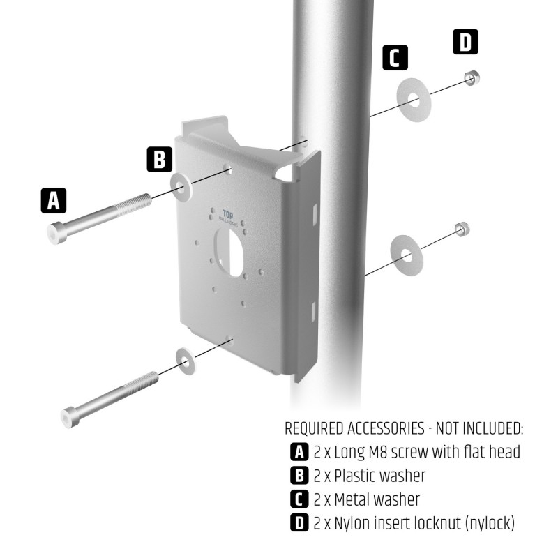 LD Systems DQOR PB W - Duchwyt do montażu na słupie dla serii DQOR LD Systems DQOR PB W - Duchwyt do montażu na słupie dla serii DQOR
