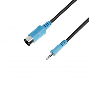 Adam Hall Cables 3 STAR BW MIDI 0300 - Kabel MIDI Minijack TRS x MIDI 5P - 3 m
