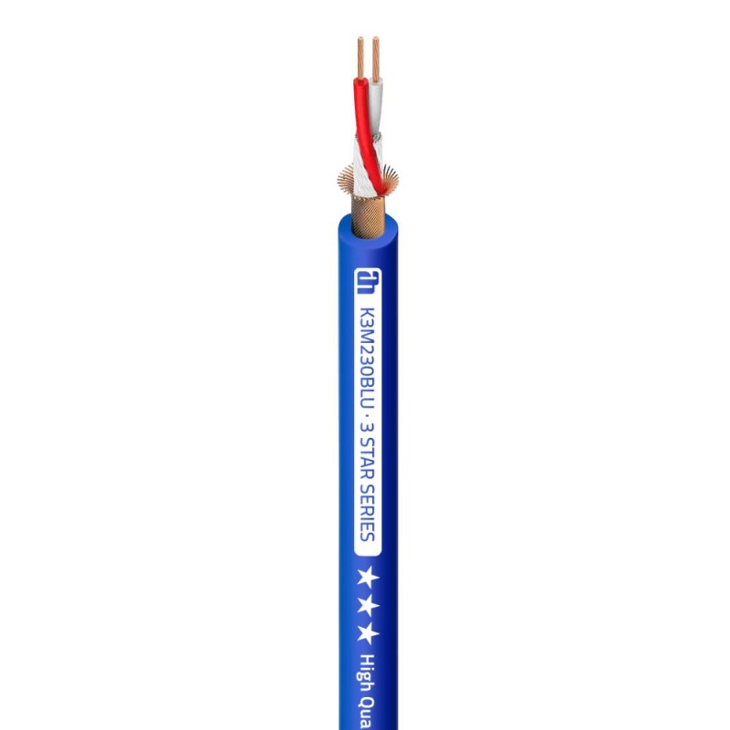 Adam Hall Cables 3 STAR MICROPHONE 230 BLU - Kabel mikrofonowy 0.34 mm² AWG22 - na metry Adam Hall Cables 3 STAR MICROPHONE 230 BLU - Kabel mikrofonowy 0.34 mm² AWG22 - na metry