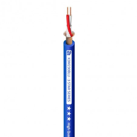 Adam Hall Cables 3 STAR MICROPHONE 230 BLU - Kabel mikrofonowy 0.34 mm² AWG22 - na metry