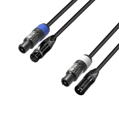 Adam Hall Cables 5 STAR H PCON D 0150 - Kabel zasilająco-sygnałowy Neutrik 3P XLR x powerCON - 1,5 m