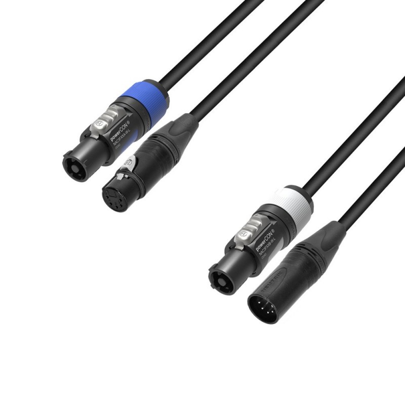 Adam Hall Cables 5 STAR H PCON 5D 0150 - Kabel zasilająco-sygnałowy Neutrik 5P XLR x powerCON - 1,5 m