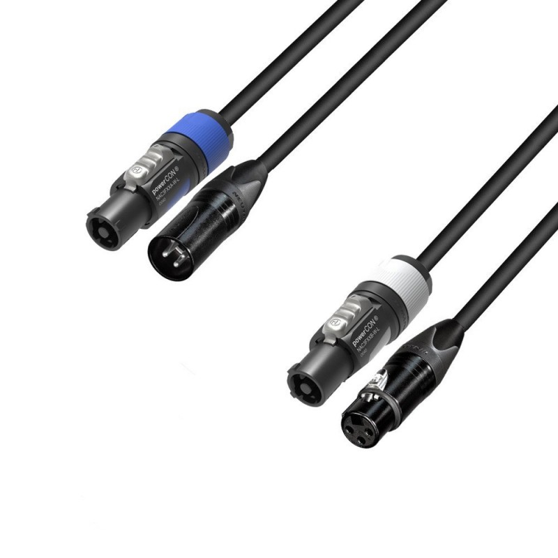 Adam Hall Cables 5 STAR H PCON A 1000 - Kabel zasilająco-sygnałowy Neutrik XLR x powerCON - 10 m