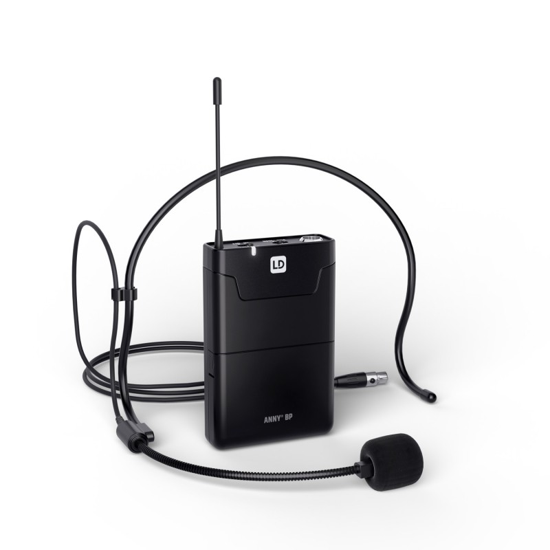 LD Systems ANNY 10 BPH 2 B8 - Kolumna akumulatorowa z Bluetooth, mikserem i 2 x mikrofonem nagłownym (w tym nadajnik bodypack)