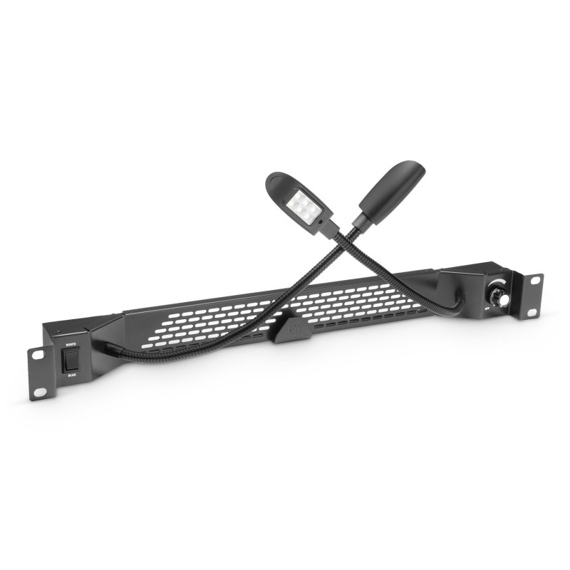 Adam Hall 19" Parts RACK LIGHT WHITE BLUE - Lampa LED na gęsiej szyi rackowa 19"