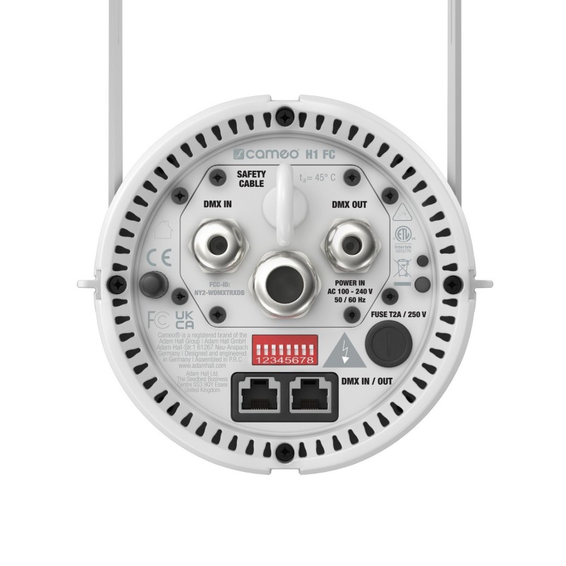 Cameo H1 FC WH - Sterowana przez DMX lampa typu houselight z diodą LED RGBAL Biały Cameo H1 FC WH - Sterowana przez DMX lampa typu houselight z diodą LED RGBAL Biały