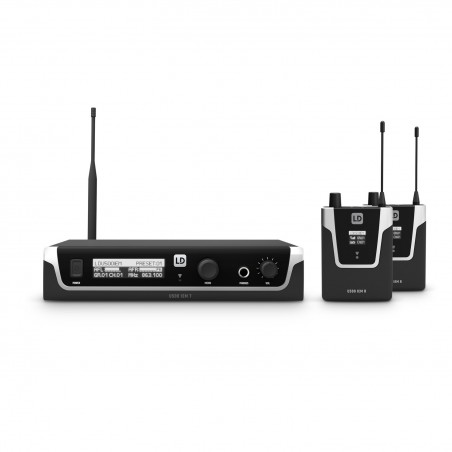 LD Systems U505 IEM BUNDLE - System monitoringu dousznego z 2 modułami Bodypack - 584-608 MHz