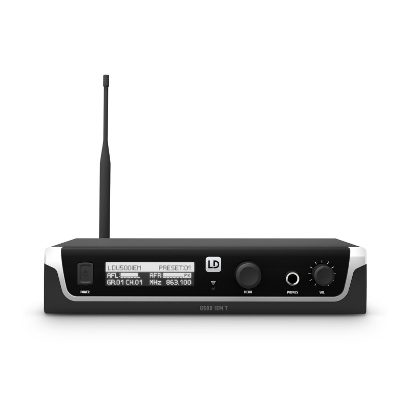 LD Systems U508 IEM BUNDLE - System monitoringu dousznego z 2 modułami Bodypack - 863-865 MHz + 823-832 MHz