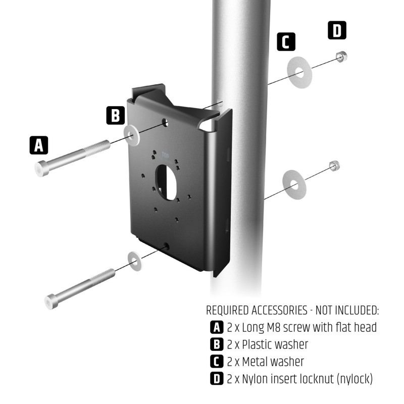 LD Systems DQOR PB - Uchwyt do montażu na słupie dla serii DQOR