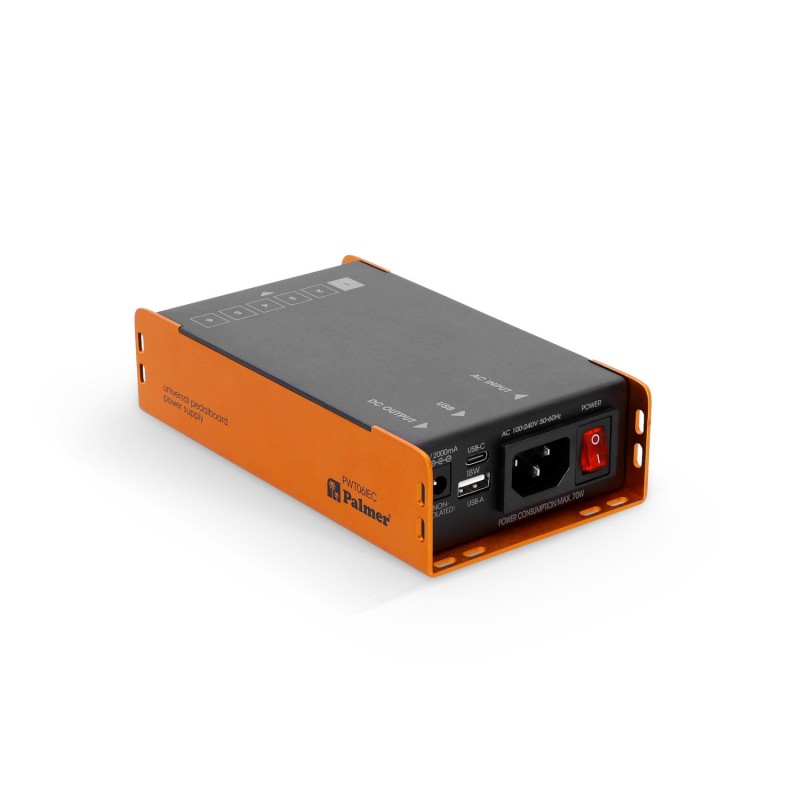 Palmer PWT 06 IEC - Uniwersalny zasilacz do pedalboardów z USB Palmer PWT 06 IEC - Uniwersalny zasilacz do pedalboardów z USB