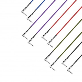 Adam Hall Cables 4 STAR IRR 0060 SET - Zestaw 5 kabli krosowych do efektów gitarowych Jack TS - 0,6 m