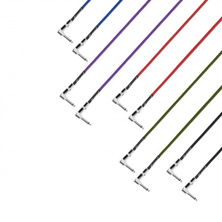 Adam Hall Cables 4 STAR IRR 0090 SET - Zestaw 5 kabli krosowych do efektów gitarowych Jack TS - 0,9 m