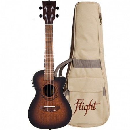 FLIGHT DUC380 CEQ Amber - ukulele e-akustyczne koncertowe