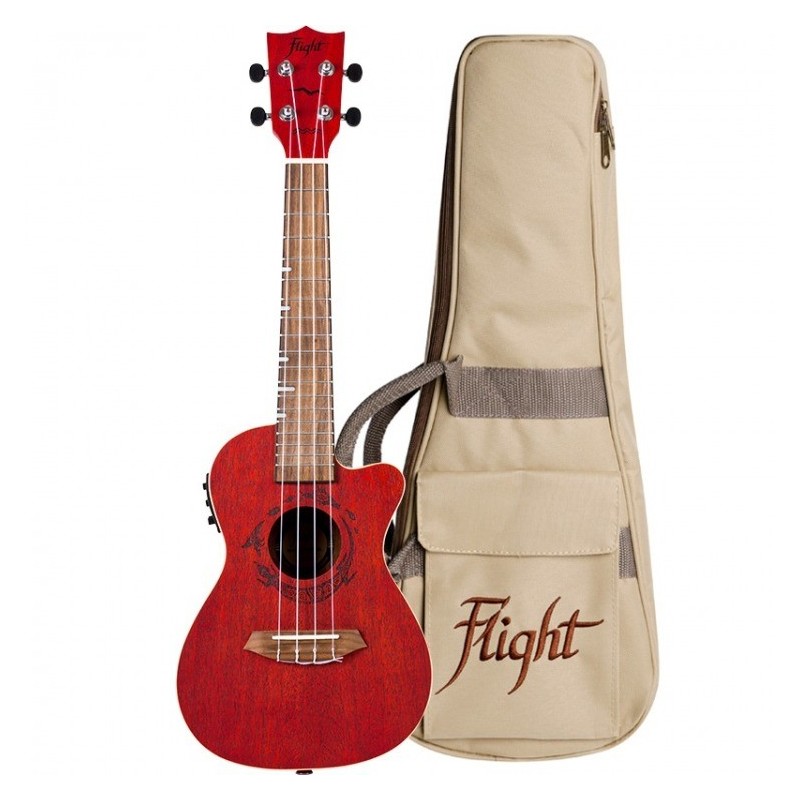 FLIGHT DUC380 CEQ Coral - ukulele e-akustyczne koncertowe
