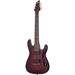 Schecter Demon 7, Crimson Red Burst - Gitara elektryczna - 1