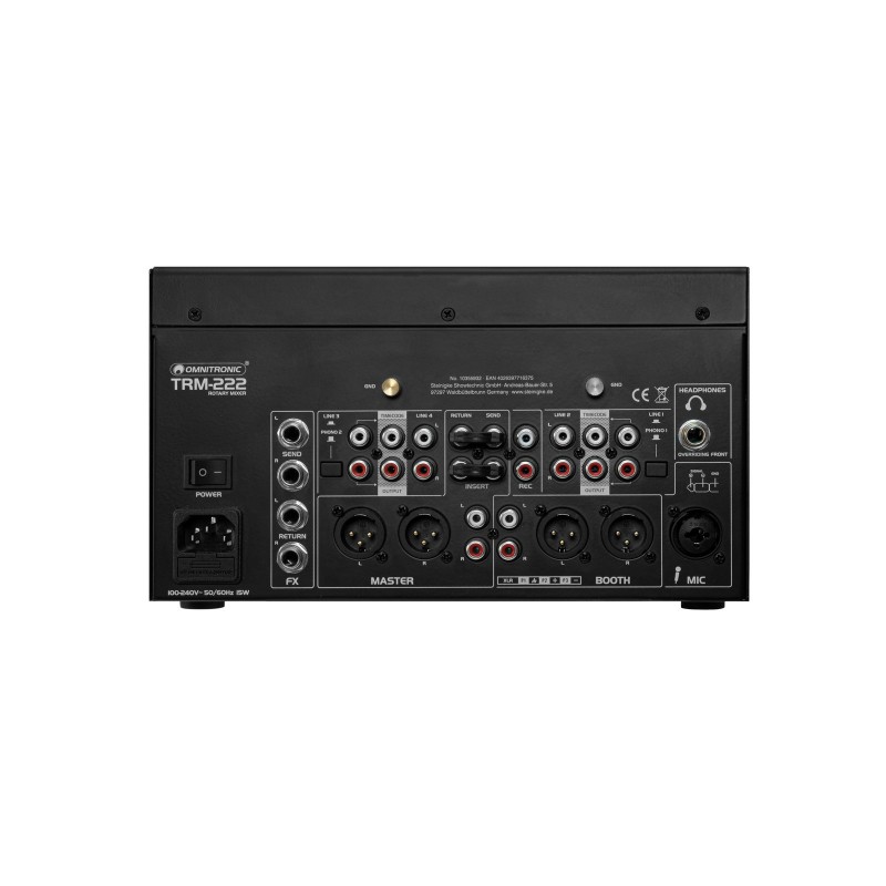 Omnitronic TRM-222 Mikser rotacyjny 2-kanałowy Omnitronic TRM-222 Mikser rotacyjny 2-kanałowy