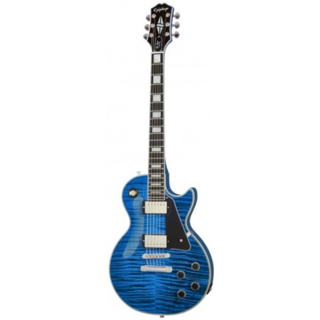 Epiphone Les Paul Custom Figured Transparent Blue - gitara elektryczna - 1