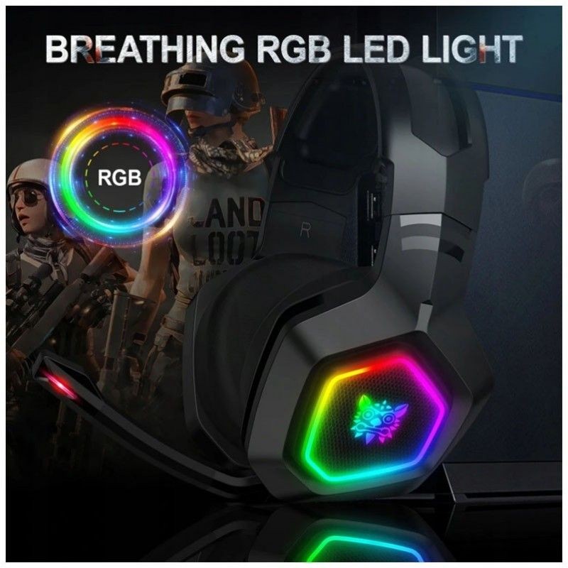 ONIKUMA K10 słuchawki gamingowe dla graczy RGB LED - 4