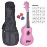 NN UK 01 PINK - Ukulele sopranowe z pokrowcem NN UK 01 PINK - Ukulele sopranowe z pokrowcem