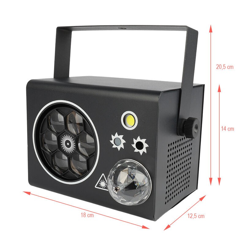 Light4Me PARTY BOX V2 - Efekt disco LED ball laser stroboskop gobo