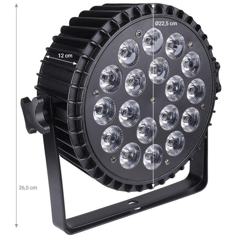 Light4Me ALU HEXA PAR 18x10W RGBWA - Reflektor PAR