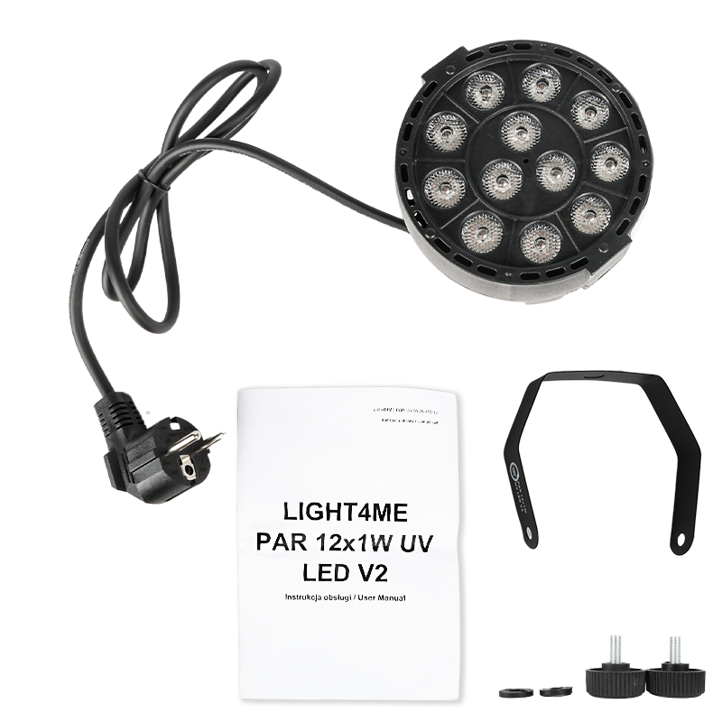 Light4Me PAR 12x1W UV LED V2 - Reflektor ultrafioletowy PAR Light4Me PAR 12x1W UV LED V2 - Reflektor ultrafioletowy PAR