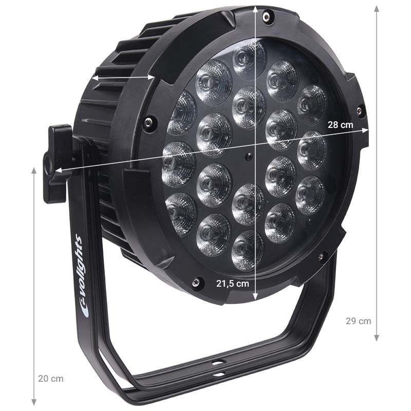 Evolights GLAZE PAR IP65 - Reflektor zewnętrzny PAR LED IP65