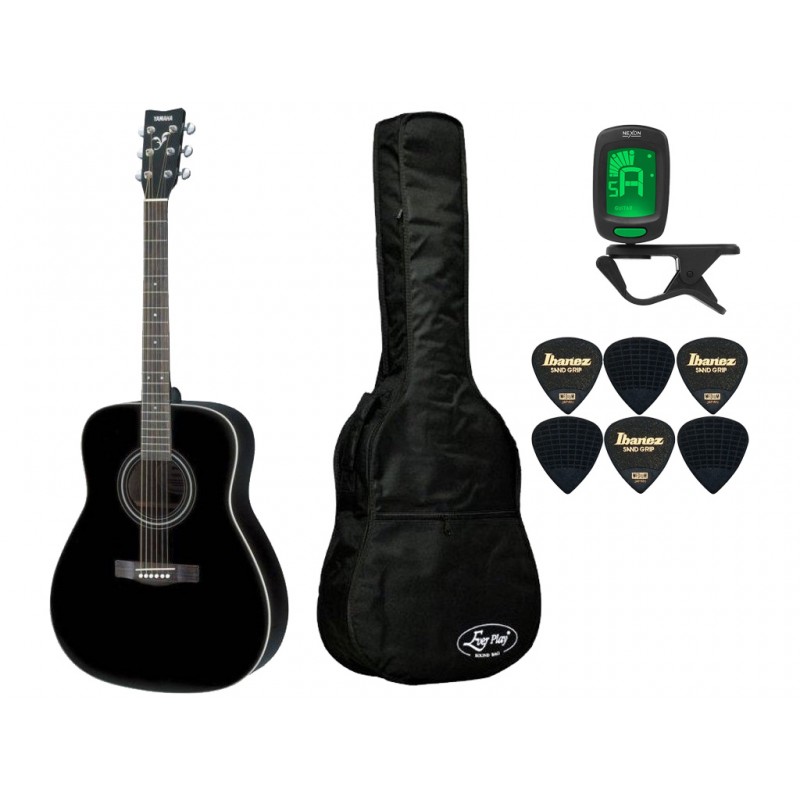 Gitara akustyczna Yamaha F370 BL + pokrowiec + tuner + kostki - zestaw 1541