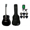 Gitara akustyczna Yamaha F370 BL + pokrowiec + tuner + kostki - zestaw 1541