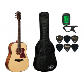 Gitara akustyczna Arsnova AN-700 NT + pokrowiec + tuner + kostki - zestaw 1551