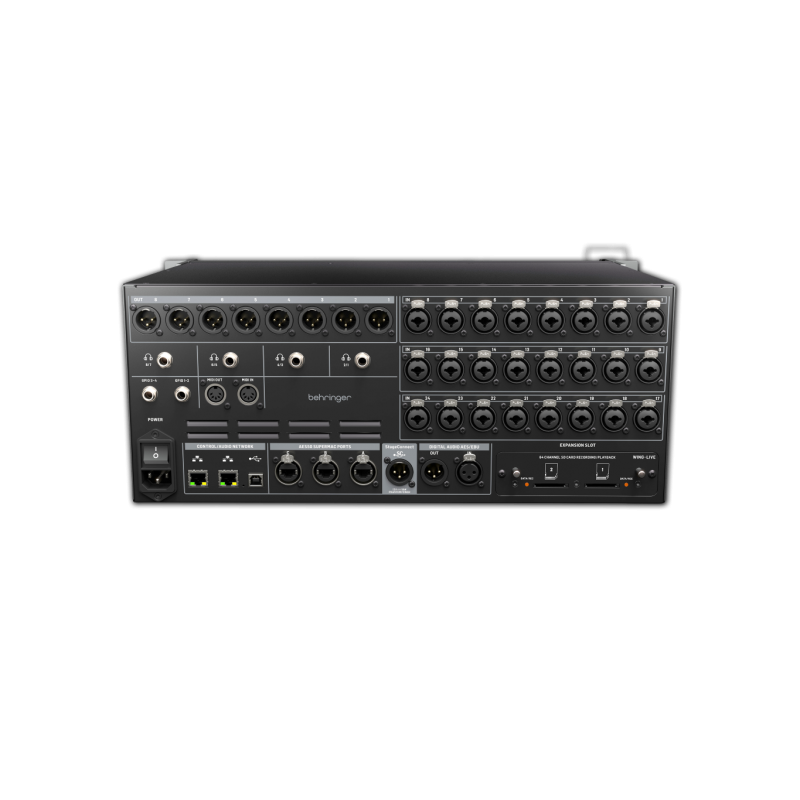 Behringer Wing Compact - Mikser cyfrowy - 3 - Strona główna - 48-kanałowy cyfrowy mikser w obudowie rack 4U z 24 przedwzmacniacz