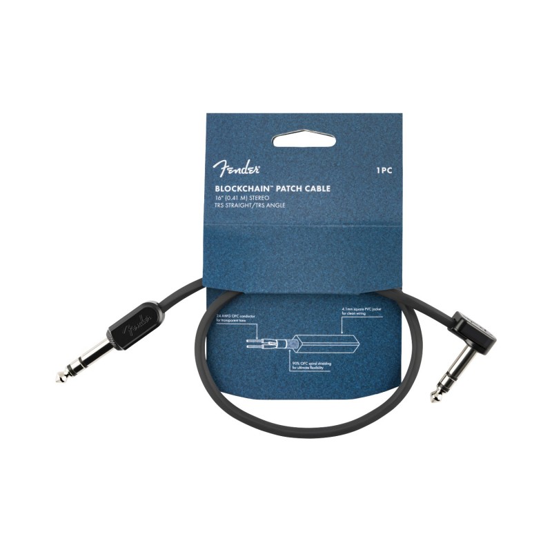 Fender Blockchain Patch Cable Straight/Angled - Kabel krosowy 40 cm Fender Blockchain Patch Cable Straight/Angled - Kabel krosowy 40 cm