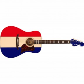 Fender Buck Owens Kingman Red White and Blue - Gitara elektroakustyczna z futerałem