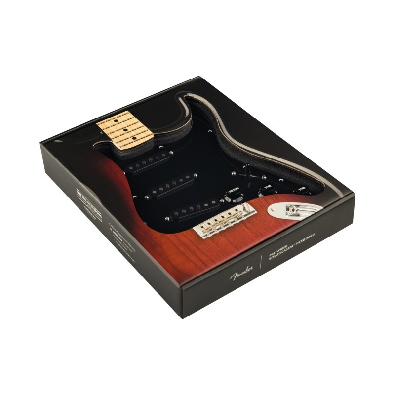 Fender Pre-Wired Strat Pickguard Pure Vintage '65 Black 11 - Pickguard Fender Pre-Wired Strat Pickguard Pure Vintage '65 Black 11 - Pickguard