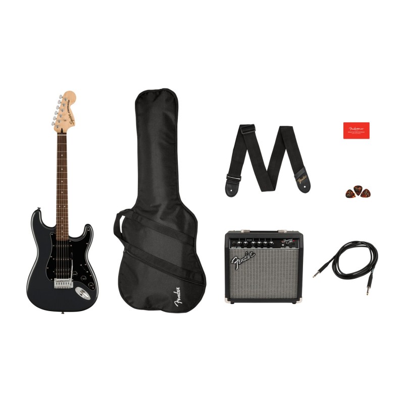 Squier Affinity Stratocaster HSS Pack LF Charcoal Frost Metallic - Zestaw gitarowy