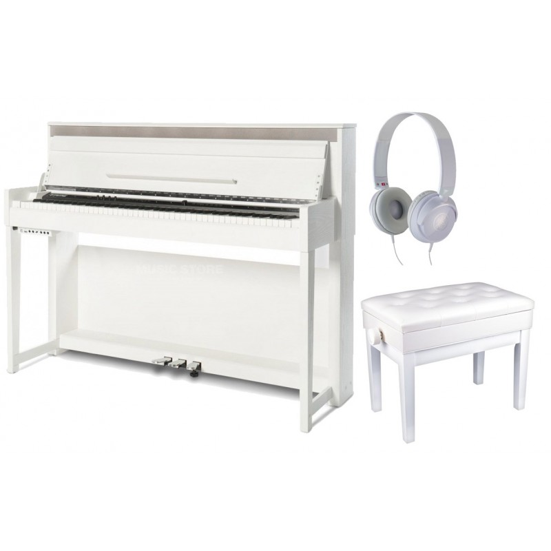 Pianino cyfrowe Medeli DP650K-WH + ława + słuchawki w zestawie