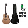 Gitara akustyczna Schecter Deluxe AC + pokrowiec + tuner + kostki w zestawie