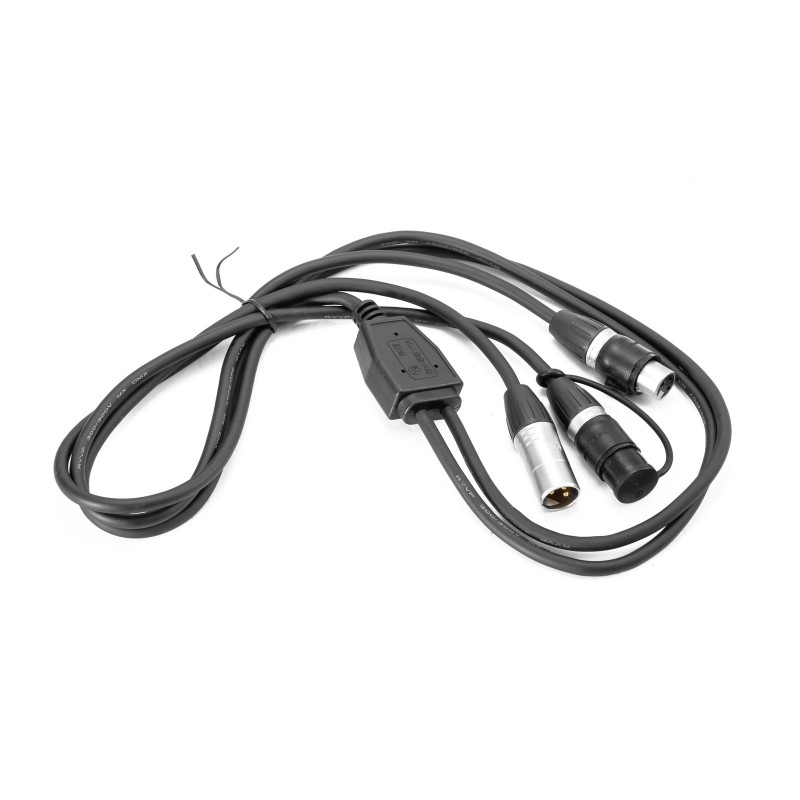 Eurolite Kabel adaptera DMX IP XLR 3-pin(M)/2xIP XLR 3-pin(F)