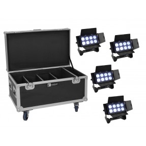 Eurolite 4x Multiflood IP 8x10W RGBW Wash - Zestaw oświetleniowy