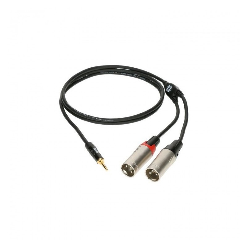 KLOTZ KY9-180 - kabel 1x mJack - 2x XLR M 1,8m KLOTZ KY9-180 - kabel 1x mJack - 2x XLR M 1,8m